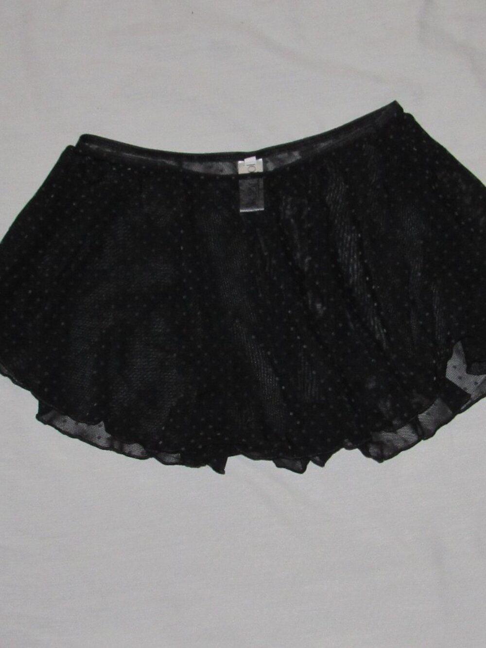 Wear Moi Sheer Black Swiss Dot Mesh Dance Ballet Skirt Pull On Women's XS/S